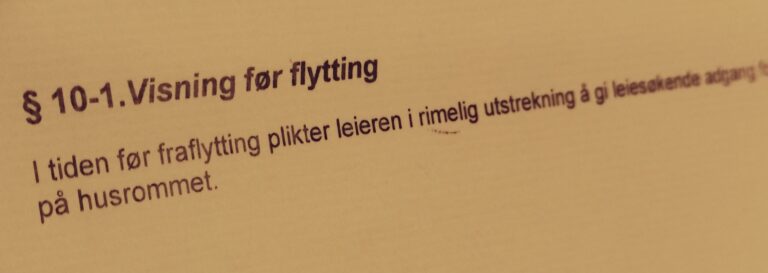 Husleieloven paragraf 10-1 med lovkommentar