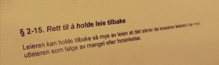 Husleieloven paragraf 2-15 med lovkommentar