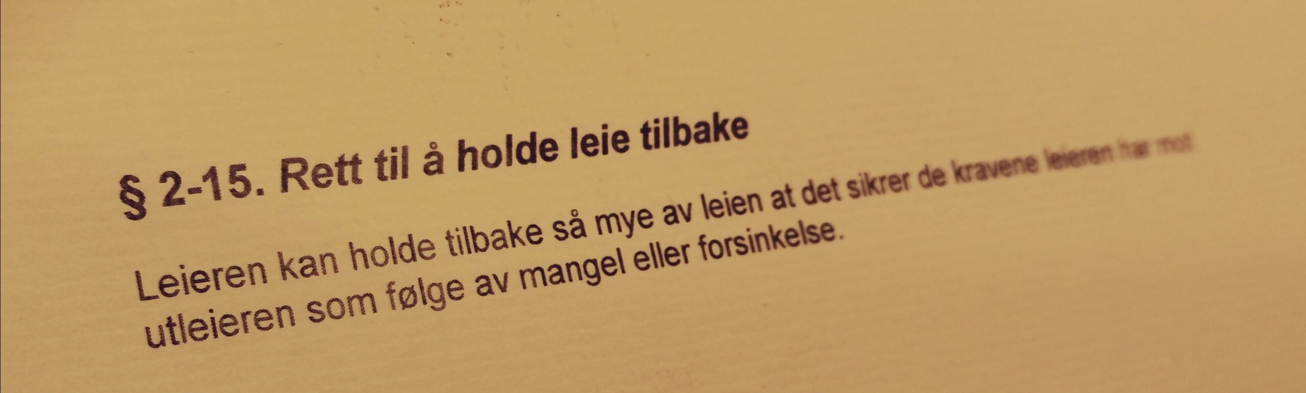 Husleieloven paragraf 2-15 med lovkommentar