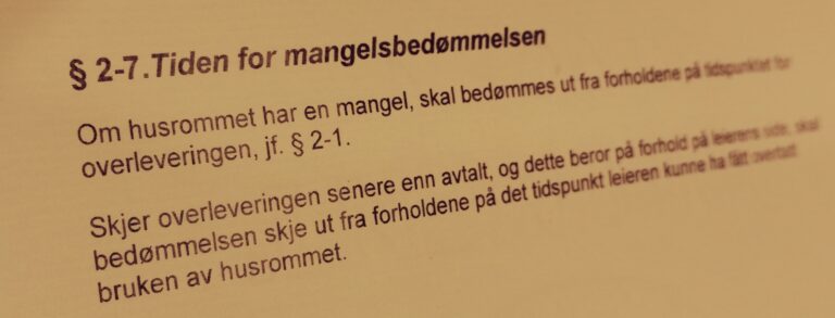 Husleieloven paragraf 2-7 med lovkommentar