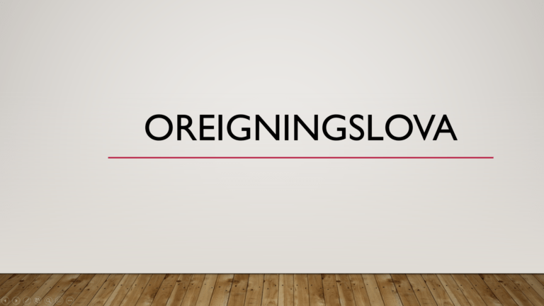 Hva er oreigningslova